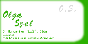 olga szel business card
